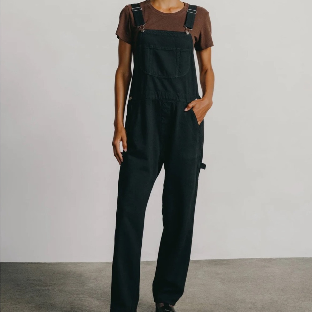 OZMA Standard Overalls, Tencel Bull Denim, Ink Black